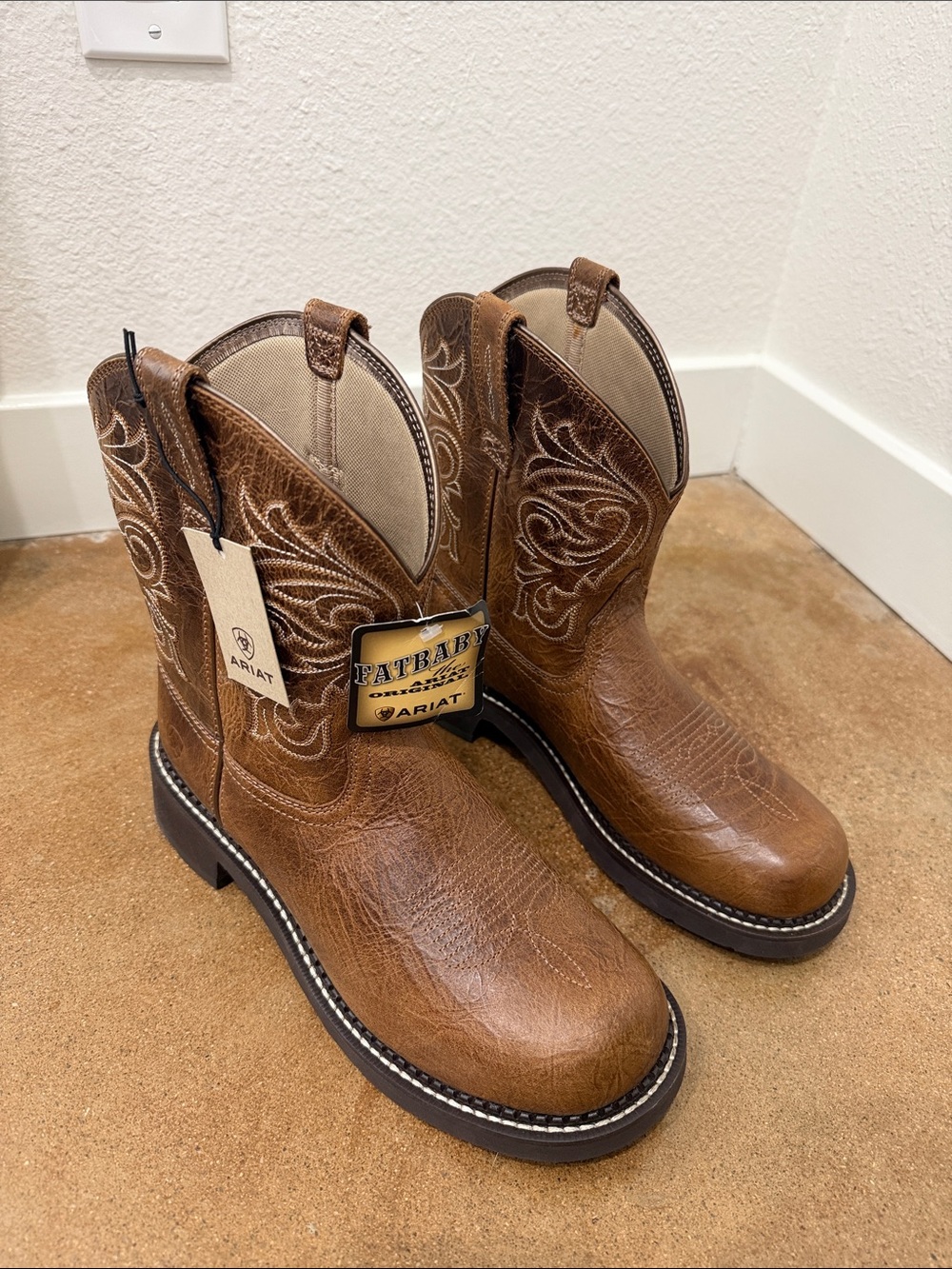 Ariat Women’s Fatbaby Heritage Western Cowboy Boot - Mazy Crackled Cottage - Picture 2 of 8